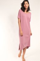 Robe de nuit en Viscose de bambou écologique, couleur unie, confortable, doux, grande taille, vêtements de nuit pour femmes,