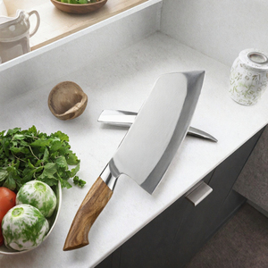 Couteaux à découper affûtés sur mesure en acier inoxydable, couteau de chef pour légumes, manche en Micarta lin, finition polie haute brillance - Product Image 2