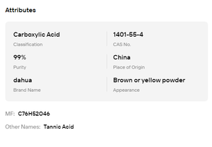 Extracto Natural de Nuez de Galla, Ácido Tánico para Materia Prima Industrial de Grado Alimenticio y Cosmético - Product Image 6