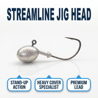 Tête de jig en plomb pour la pêche au bar en eau peu profonde, anti-herbe, 1/8oz 3/16oz 1/4oz, vente en gros