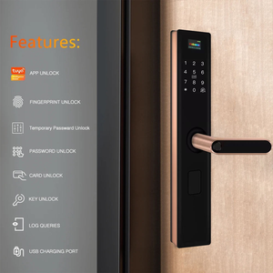 Serrure intelligente à commande à distance <span class=keywords><strong>Wifi</strong></span>, serrure électronique sans clé avec empreinte digitale, clavier numérique, poignée <span class=keywords><strong>de</strong></span> porte avec contrôle par application Tuya - Product Image 3