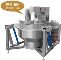 Marmite de cuisson planétaire chauffée au gaz, machine automatique pour la préparation de base de sauce chili et de fondue, avec contrôle de la température