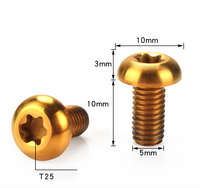 Baut Rotor Rem Cakram Titanium M5 Torx 15 Tahun Pengalaman Pabrik, Gr5 TC4, Sekrup Sepeda Ultra Ringan untuk MTB Road Bike