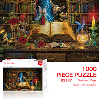 Puzzle 1000 pièces The Lost Page en carton gris 700x500mm, impression offset, affiche 1:1, bords lisses sans bavures, boîte de rangement épaisse et sécurisée, robuste