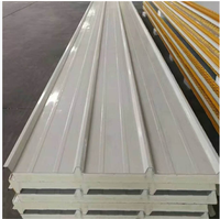 Panel Sandwich Dinding PU/PUR 40mm GLSteel Sheet Tahan Air untuk Bangunan Industri Modern, Gudang, Rumah Sakit, Harga Pabrik Murah