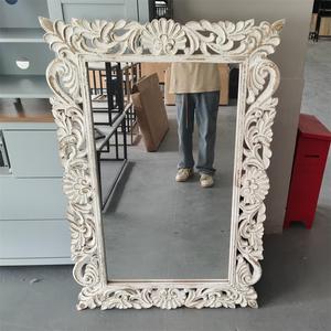 <span class=keywords><strong>Grand</strong></span> <span class=keywords><strong>miroir</strong></span> arqué de mur d'or antique en métal pour la décoration intérieure à la maison - Product Image 5