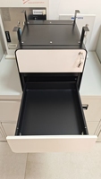 Armoire de rangement de fichiers de bureau mobile LYBS avec 2 tiroirs, construction en acier, design moderne pour utilisation en atelier