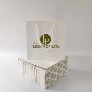 Sac cadeau de luxe KM, petit format, emballage personnalisé, sac en papier avec impression de logo, sacs de boutique en carton - Product Image 1