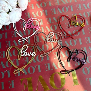 Decoraciones de Pastel Acrílicas con Forma de Corazón y Dulzura, para el Día de San Valentín, Festival Qixi, Estilo Instagram - Product Image 1