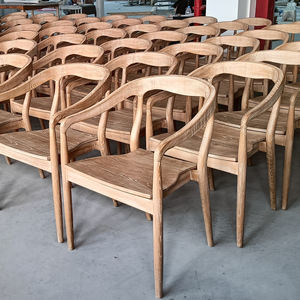 Chaise de Restaurant Moderne et Minimaliste avec Accoudoirs, Empilable, Structure en Bois Massif, pour Mariage, Salle à Manger, Location Événementielle - Product Image 6