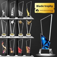 Trophée et Médaille Personnalisables en Verre Cristal avec Étoile à Cinq Branches pour Compétitions Scolaires et Plaques de Danse pour Enfants