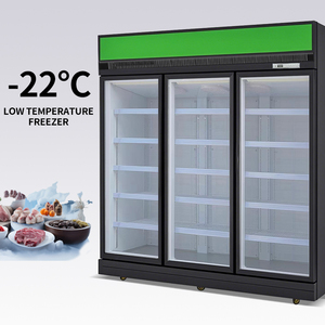 Thương mại thẳng đứng tủ lạnh công suất lớn đóng băng hiển thị tủ lạnh cửa kính cho bít tết cá hồi ba thiết bị làm lạnh - Product Image 2