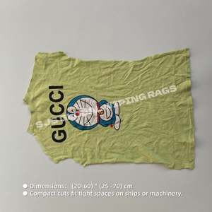 ผ้าเช็ดทำความสะอาดอุตสาหกรรมหลากสี ผลิตจากเสื้อยืดรีไซเคิล ผ้าฝ้ายคุณภาพสูง - Product Image 3