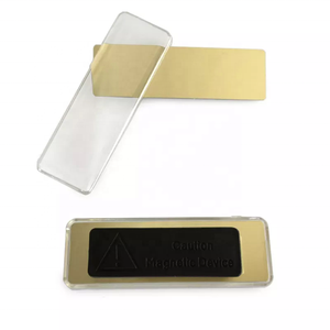 Бейдж с именной этикеткой, сильный, постоянный, 3 магнита, бейдж для одежды, металлический бейдж, неодимовый бейдж с именем, оптовая продажа, магнитный - Product Image 5