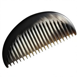 Peine de Cuerno de Búfalo de Media Pieza, Pulido, Antiguo, Duradero, Artesanal, Ecológico - Product Image 1