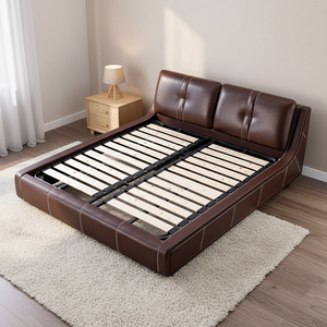 Modern 1.8m 1.5m <strong>Pine</strong> Row Skeleton <strong>Bed</strong> <strong>Frame</strong> 10cm Wide Reinforced Thickened Wooden <strong>Frame</strong> Strengthening Widening for Bedroom - Product Image 4