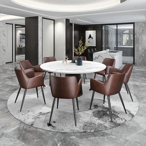 <span class=keywords><strong>Sedia</strong></span> da Pranzo/Studio <span class=keywords><strong>in</strong></span> Vera Pelle di Vacchetta Cerata Importata, Stile Nordico di Lusso Leggero, con Braccioli e Schienale, Disponibile - Product Image 2