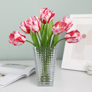 Tulipe artificielle Ruilisi à tige unique en plastique et soie, fleur pour mariage et décoration intérieure, couleur bleu violet - Product Image 2