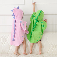 Soft Cotton Bath Poncho Towel for Kids Quick-Dry Hooded Baby Towel with Pattern for Newborns Bathroom Use