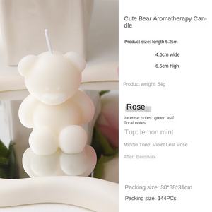 Velas de Osito de Peluche Hechas a Mano al por Mayor - Velas Aromáticas con Forma de Oso de Cera de Soja Ecológica para Decoración Navideña y Festiva del Hogar - Product Image 6