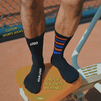 Fabricant de chaussettes de sport pour jeunes en fibre de bambou sur mesure OEM ODM Logo personnalisé Jacquard