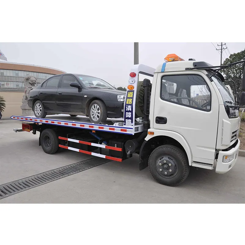 130HP 4X2 Wrecker Roll Back Body Sliding Recovery Flatbed Tow Truck