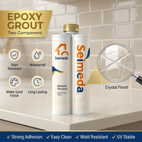 Mortier époxy auto-nivelant haute brillance facile à utiliser pour le remplissage des joints de carrelage DIY pour la décoration intérieure des sols et des murs