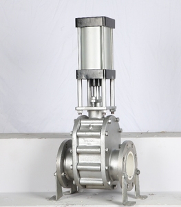 OEM của nhà sản xuất khí nén đôi đĩa dao Van cổng chịu mài mòn hợp kim cứng gốm lót tro van Thức ăn cho phương tiện truyền thông nước - Product Image 1