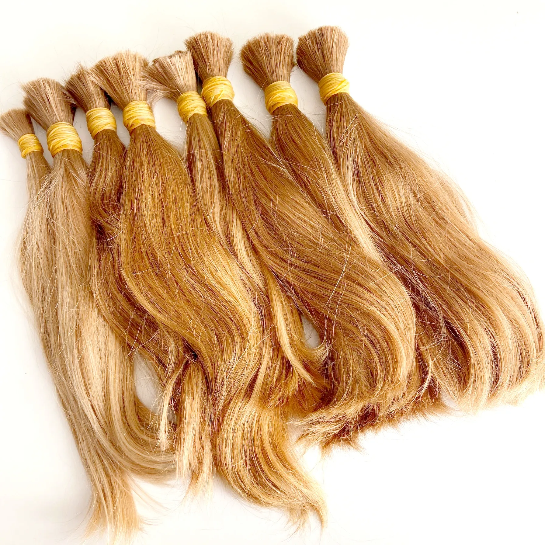 Chưa qua chế biến đôi rút ra Châu Âu Nga Blonde Trinh Nữ tóc con người mở rộng/số lượng lớn