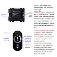 Contrôleur de bande tactile sans fil monochrome RF Radiofréquence Télécommande sans fil variateur avec boîte de couleurs combinée
