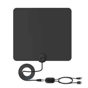 Flat Design Tv Antenna Antenna An-1002 Brand New with IEC Connector for Wholesales HDTV Digital Indoor Antenna Brass 5dbi 75ohm