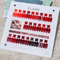Kit de vernis à ongles gel UV Série Rouge 24 couleurs, formule soak-off, ambiance festive, nail art DIY, marque privée, vente en gros