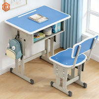 Bureau réglable en hauteur XJY, mobilier de classe, table de classe élémentaire, chaise d'école, table et chaise d'école en métal, ensembles de table et chaise d'école