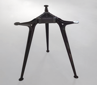 Cadre de table en aluminium à trois pieds réglable, design européen moderne, base évasée chromée, quincaillerie pour hôtel, salle à manger, poste de travail