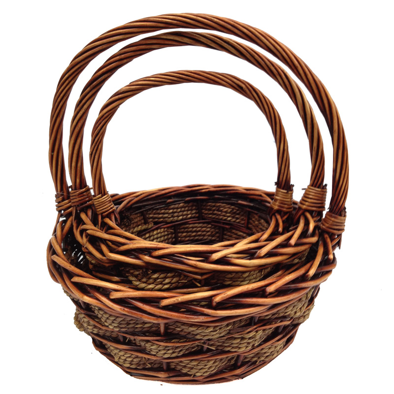 Dimensioni: 34,5x27x13/36,5 cm Set Cesto Regalo 3 pezzi SETA17