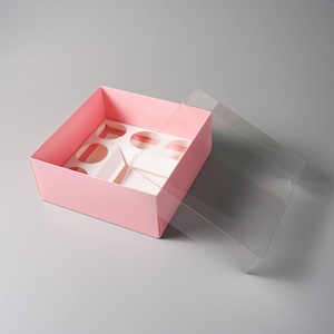 5 Hole Cupcake Bento <b>Box</b> Dessert <b>Cake</b> With <b>Transparent</b> Cover Pastry Packaging Boxes - Product Image 4