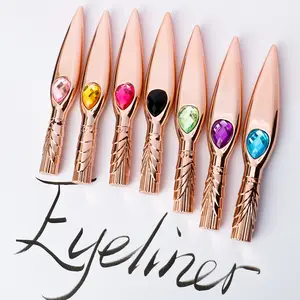 Özel ambalaj oluşturmak kendi marka kozmetik renkli sıvı eyeliner kalem su geçirmez eyeliner toptan su aktif eyeliner