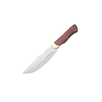 Couteau de chasse à lame fixe en acier à haute teneur en carbone, couteau de survie plein pied pour le camping et le bushcraft, avec manche, vente en gros d'usine