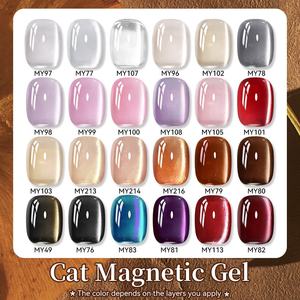 Vernis à ongles en gel UV magnétique blanc en céramique populaire, OEM avec votre logo, sans odeur, transparent, effet gelée, œil <span class=keywords><strong>de</strong></span> chat, 20 couleurs <span class=keywords><strong>de</strong></span> vernis à ongles en gel - Product Image 5