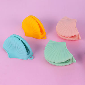 Mignon Coquille Sirène Cuisine Outil Résistant À La Chaleur BBQ Grill Silicone <span class=keywords><strong>Four</strong></span> Mitt <span class=keywords><strong>Cuisson</strong></span> Silicone Gants Pot Titulaire - Product Image 5