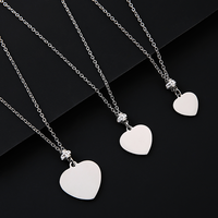 Collier en acier inoxydable Ywyougang avec pendentif cœur, perles entretoises multicolores en strass, personnalisable, cadeau pour femme