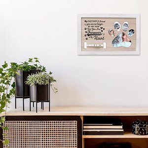 Cornice per <span class=keywords><strong>foto</strong></span> <span class=keywords><strong>con</strong></span> venature del legno personalizzate stampe di zampe di cane simpatia regalo commemorativo personalizzato per la perdita di animali domestici immagine in legno - Product Image 3