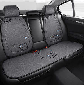 Cuscino Universale Moderno per Sedile Posteriore Auto in Lino con Disegni Cartoon, Set Completo con Protezione per Tre Persone, Decorazione Interna - Product Image 3