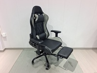 Chaise de bureau gaming avec repose-pieds, support lombaire et éclairage LED – La meilleure chaise d'ordinateur pour gamers