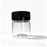 Pot en plastique transparent antivol de qualité alimentaire pour animaux de compagnie, 60 ml, 100 ml, 120 ml, avec bouchon inviolable à l'épreuve des enfants