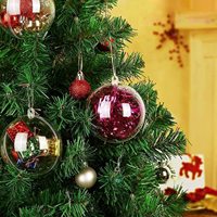 Boule de Noël transparente en plastique transparent de tailles assorties pour cadeaux Boule de Noël transparente à remplir pour le bricolage