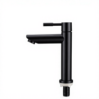 Robinet de salle de bain monocommande moderne sans contact en acier inoxydable 304, à montage sur plan en céramique, 1 trou, pour eau froide, en gros