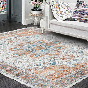 Moquette en polyester lavable grande surface, en peluche, design floral moderne, pour salon, cuisine et bureau (lavable en machine) - Product Image 3