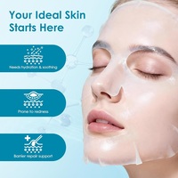 Masque facial en feuille éclaircissant antioxydant à la pivoine, collagène recombinant, vitamine E, anti-terne, hydratant, ODM