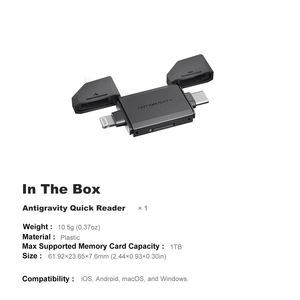 เครื่องอ่านข้อมูลแบบแอนติกราวิตี้ รุ่น Quick Reader สำหรับอุปกรณ์เสริมแท้ Antigravity A1 สำหรับ iPhone/Android - Product Image 6